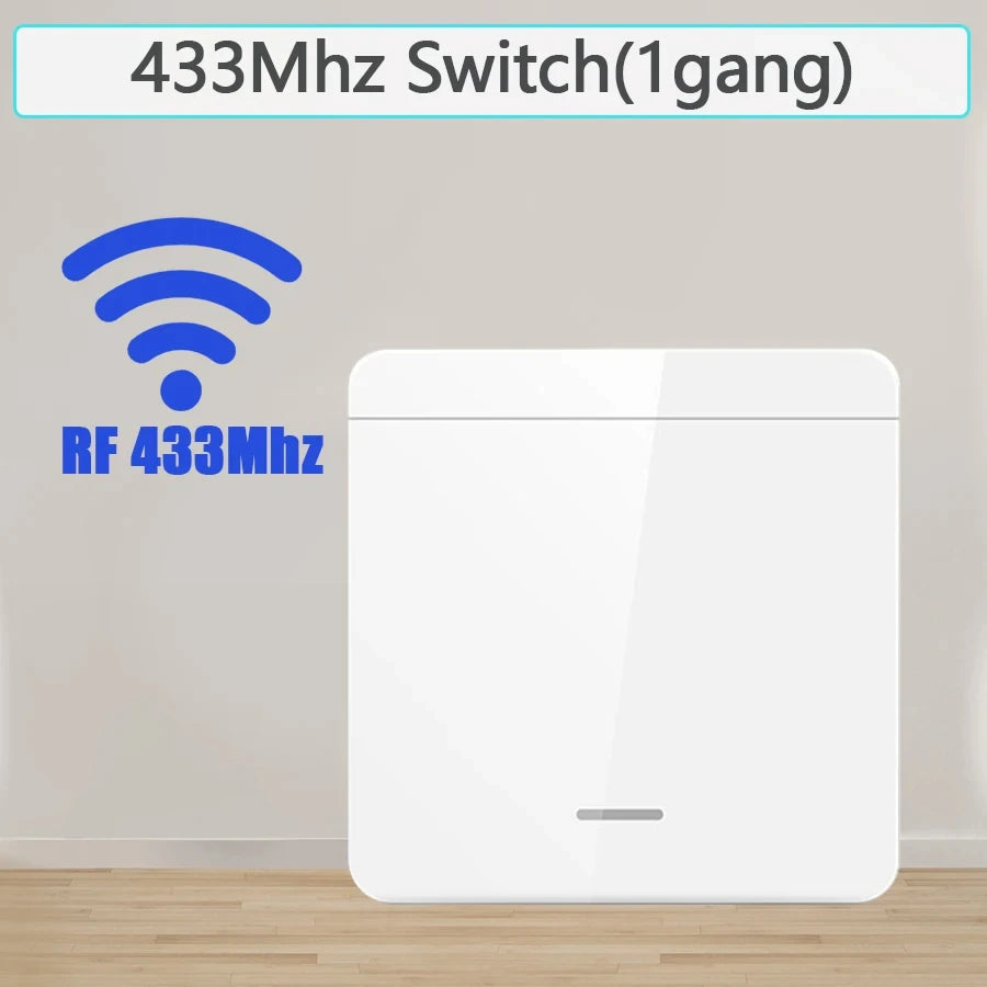 Wireless Smart Switch Light 433Mhz 1/2/3Gang 86 Wall Panel Switch with Remote Control Interruptor 10A 110V 220V for LED Lamp
