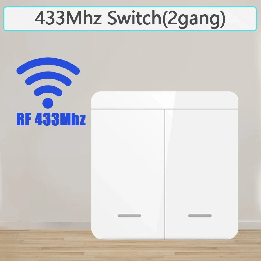 Wireless Smart Switch Light 433Mhz 1/2/3Gang 86 Wall Panel Switch with Remote Control Interruptor 10A 110V 220V for LED Lamp