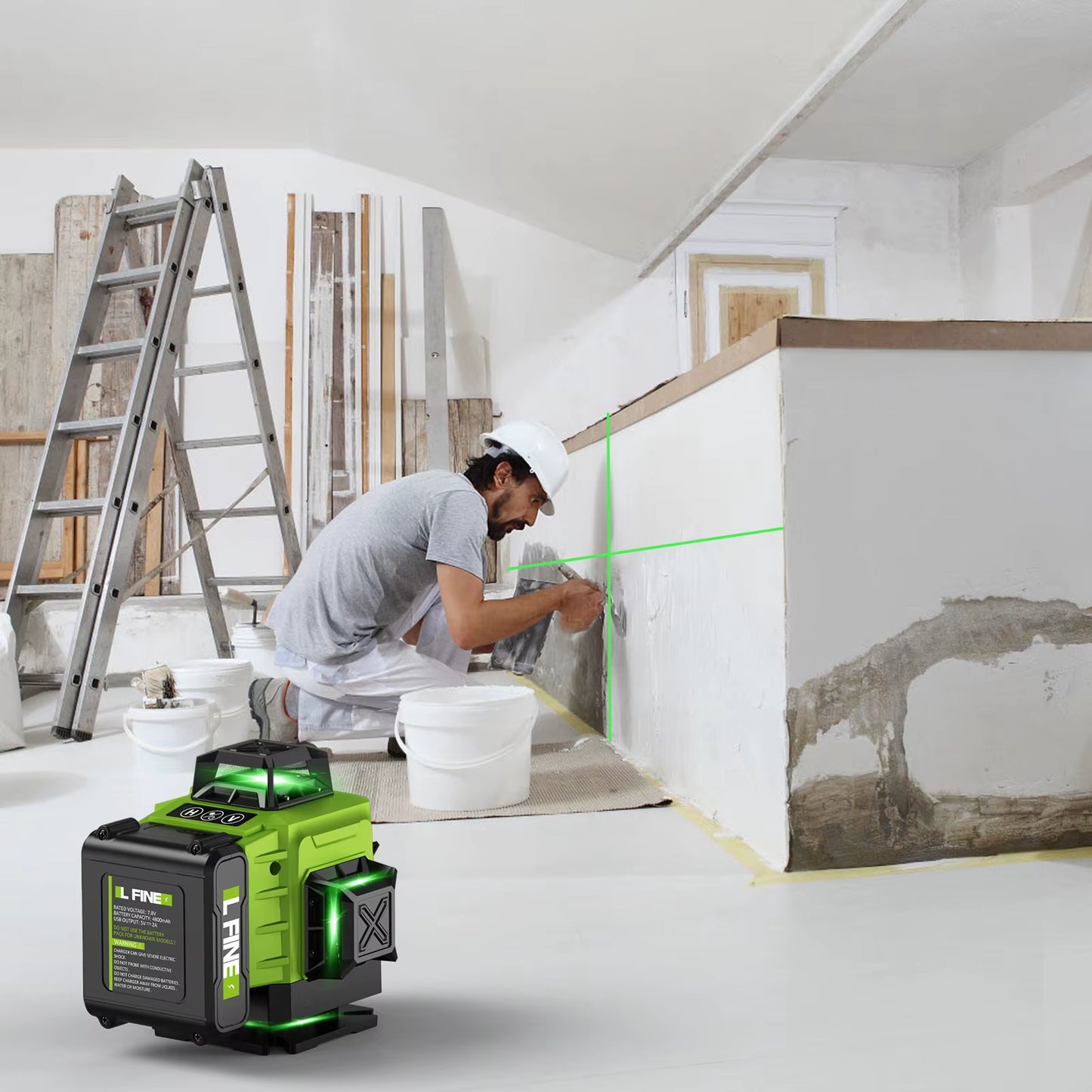 4D 16 Lines 360°Self-Leveling Laser Levels with Tripod and Suitcase Horizontal and Vertical Professional Laser Level Tool