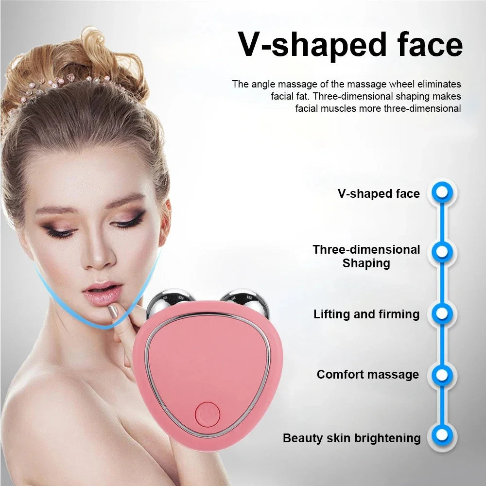 Face Lifting Machine Facial Massager Microcurrent Roller Skin Tightening Rejuvenation Beauty Charging Facial anti Wrinkle