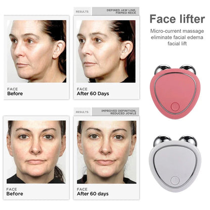 Face Lifting Machine Facial Massager Microcurrent Roller Skin Tightening Rejuvenation Beauty Charging Facial anti Wrinkle